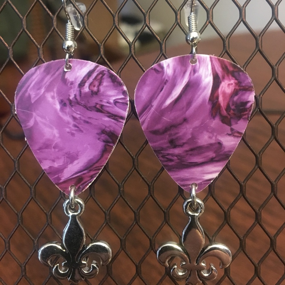 Guitar pic earrings